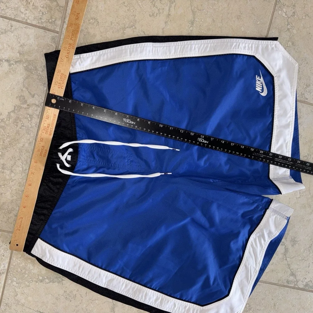 Nike Mens Swim Trunks Shorts Size 2XL Blue Mesh Lined Drawstring Wide Tall